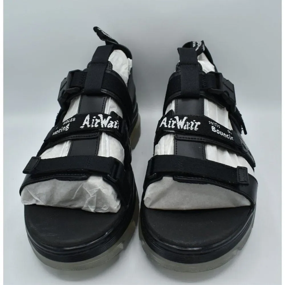 Dr Martens Mens Size 13 Pearson Webbing‎ Black Sport Sandals Shoes